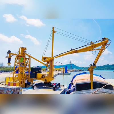O caminhão montou o tipo descarregador do parafuso do navio para o descarregamento do cimento