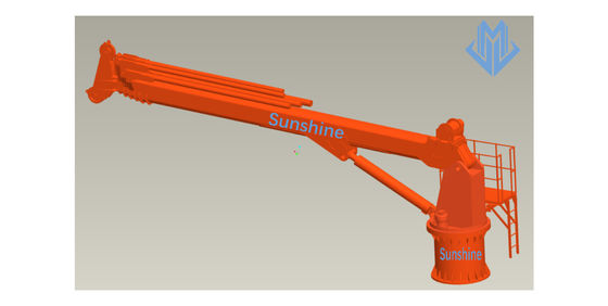embarcação telescópica de Marine Crane For Onboard Multi Purpose do crescimento de 3t30m