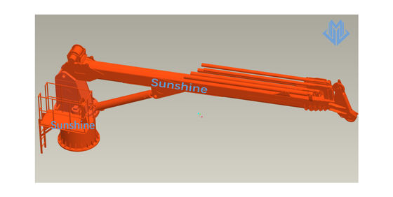 embarcação telescópica de Marine Crane For Onboard Multi Purpose do crescimento de 3t30m