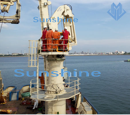 guindaste marinho do crescimento dobrável de 3t22m para a embarcação de apoio a pouca distância do mar a bordo