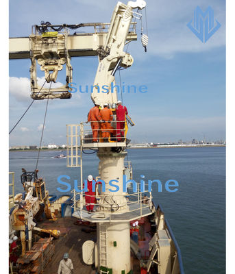 guindaste marinho do crescimento dobrável de 3t22m para a embarcação de apoio a pouca distância do mar a bordo