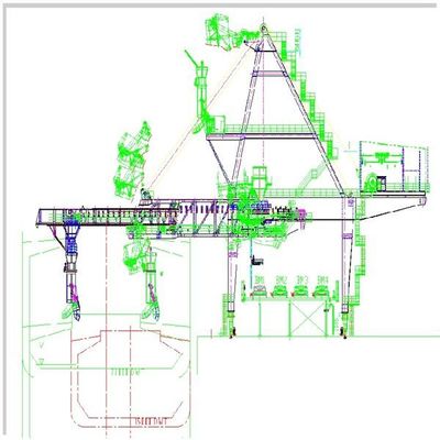 Tipo carregador da correia de Tph da capacidade 600 do navio para os materiais de maioria que carregam para enviar