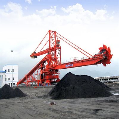 Sistema do empilhador e do Reclaimer da roda da cubeta para o curral longitudinal