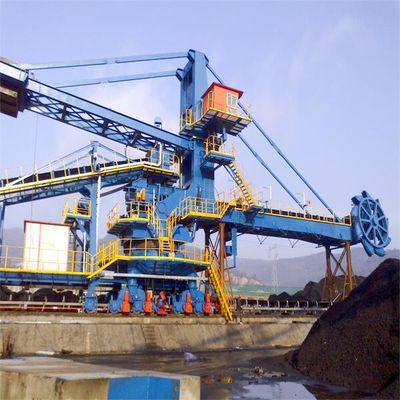 Empilhador e Reclaimer do curral com roda da cubeta