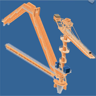 Empilhador 2000 e Reclaimer do curral da capacidade de Tph para o transporte de materiais maioria