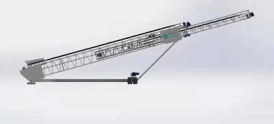 Transporte radial do empilhador da correia telescópica móvel ou manipulação de materiais da maioria 800 t/h