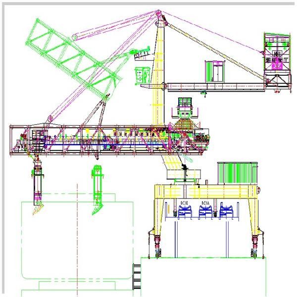 Tipo carregador da correia de Tph da capacidade 600 do navio para os materiais de maioria que carregam para enviar